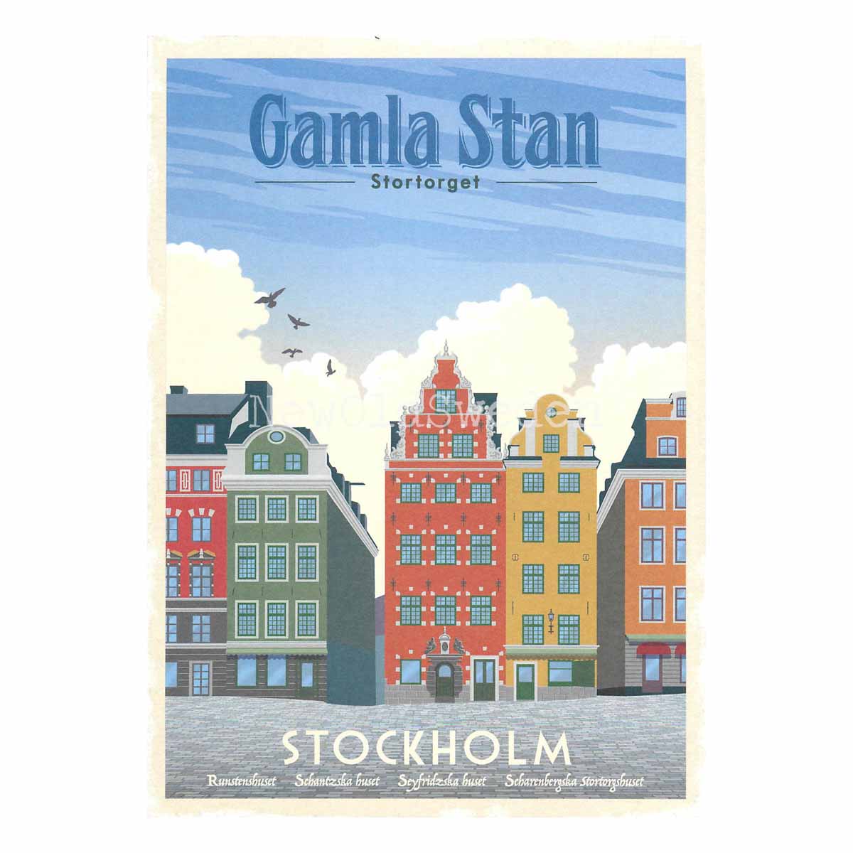 STOCKHOLM GAMLA STAN STORTOGET - Vykort 13 x 18 cm - ThomasO - 552 - 3