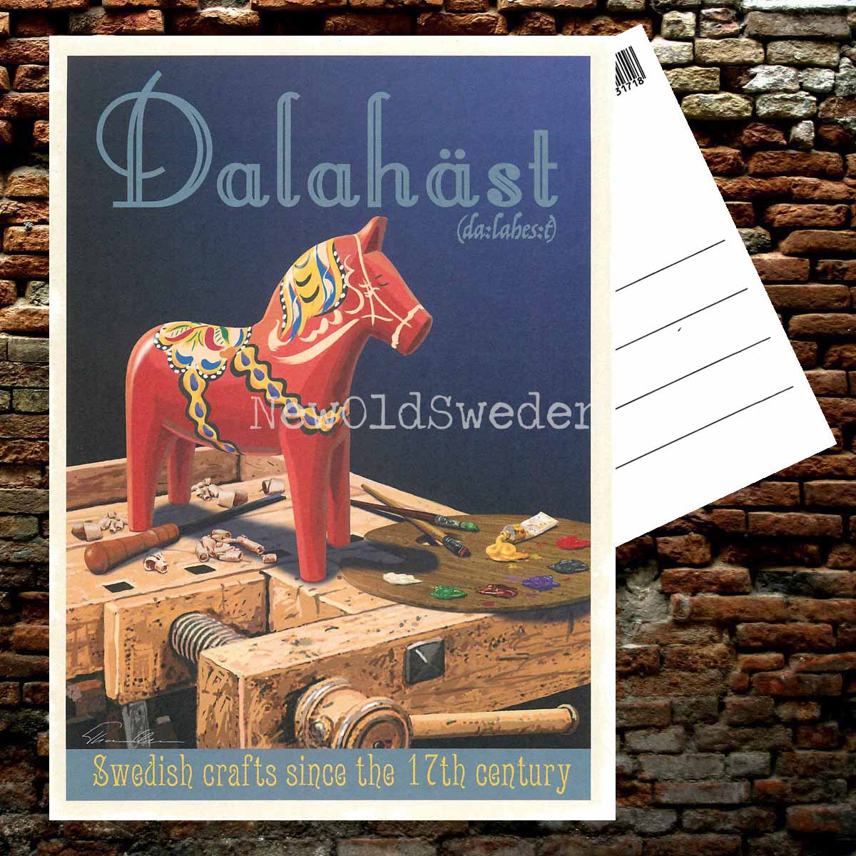 DALAHÄST - Vykort 13 x 18 cm - ThomasO - 553 - 2