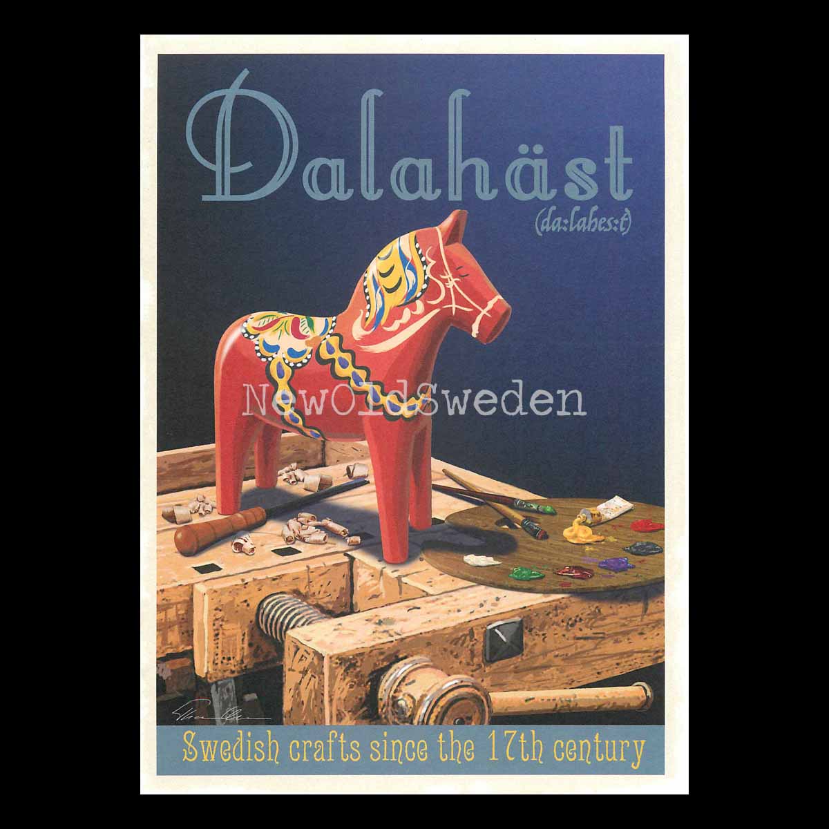 DALAHÄST - Vykort 13 x 18 cm - ThomasO - 553