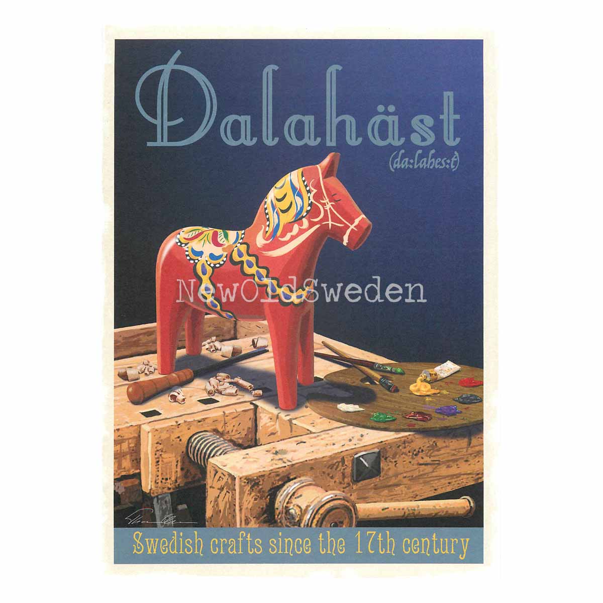 DALAHÄST - Vykort 13 x 18 cm - ThomasO - 553 - 3