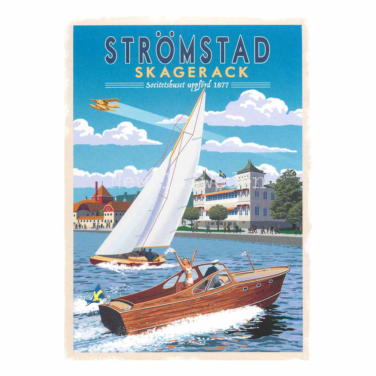 STRÖMSTAD SKAGERACK 1877 - Vykort 13 x 18 cm - ThomasO - 553 - 3
