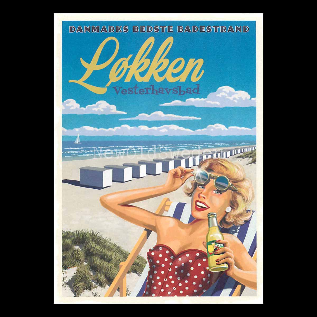 LØKKEN VESTERHAVSBAD DANMARK - Vykort 13 x 18 cm - ThomasO - 550