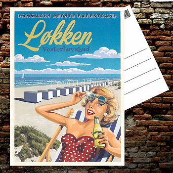 LØKKEN VESTERHAVSBAD DANMARK - Vykort 13 x 18 cm - ThomasO - 550