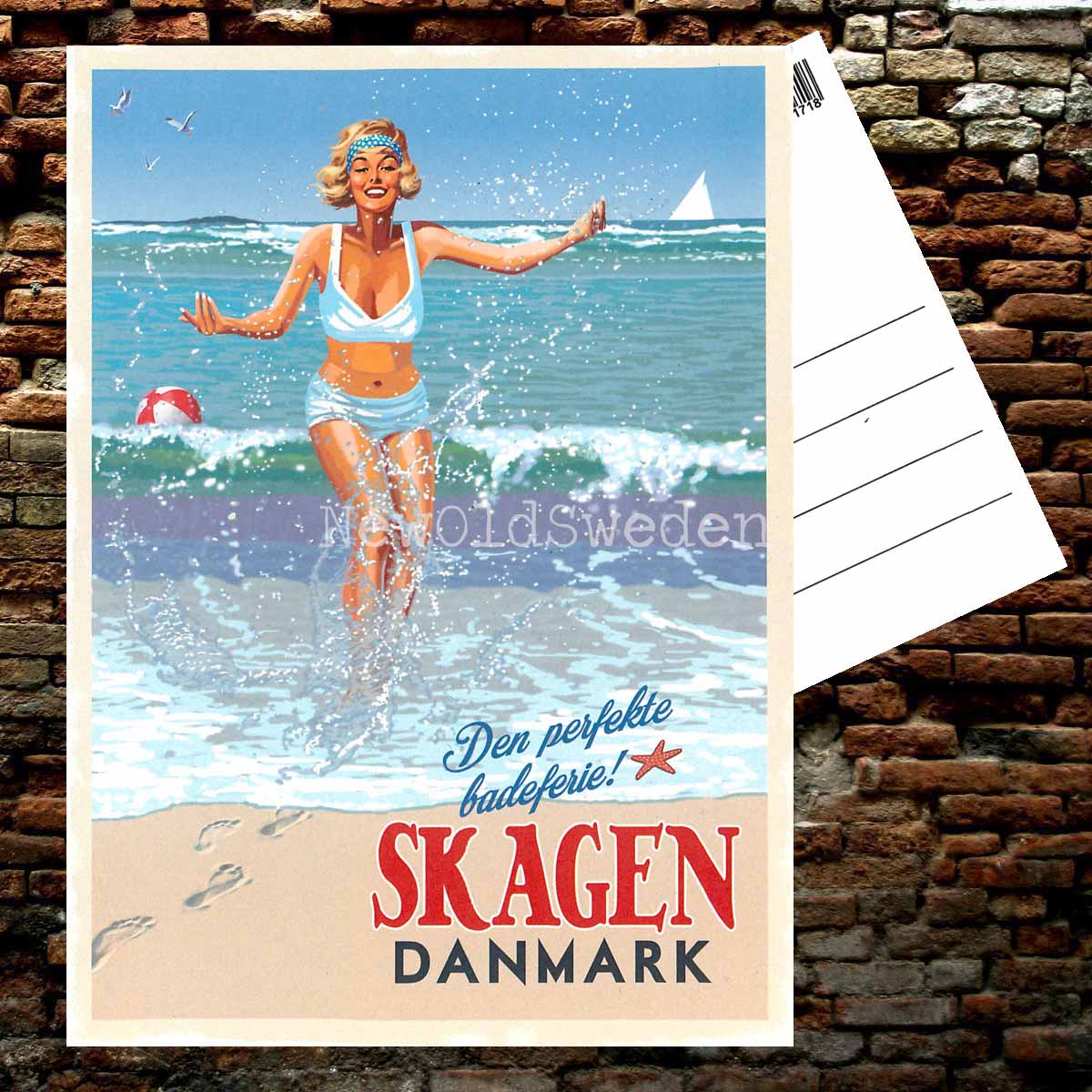 SKAGEN BADEFERIE DANMARK - Vykort 13 x 18 cm - ThomasO - 550 - 2