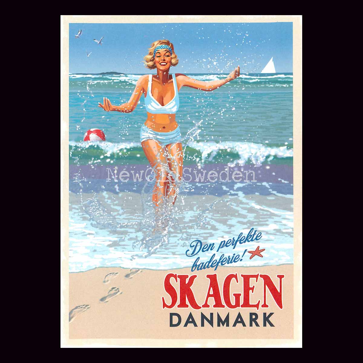 SKAGEN BADEFERIE DANMARK - Vykort 13 x 18 cm - ThomasO - 550