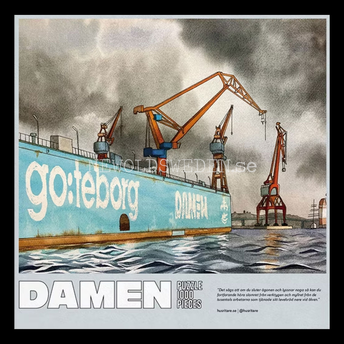 Puzzle 1000 bitar - DAMEN, GÖTAVERKEN, GÖTEBORG, 70 x 50 cm - 2
