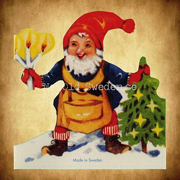Pappersrader Tomte Grenljus - 60 x 8 cm - R05