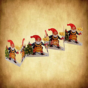 Pappersrader Tomte Grenljus - 60 x 8 cm - R05