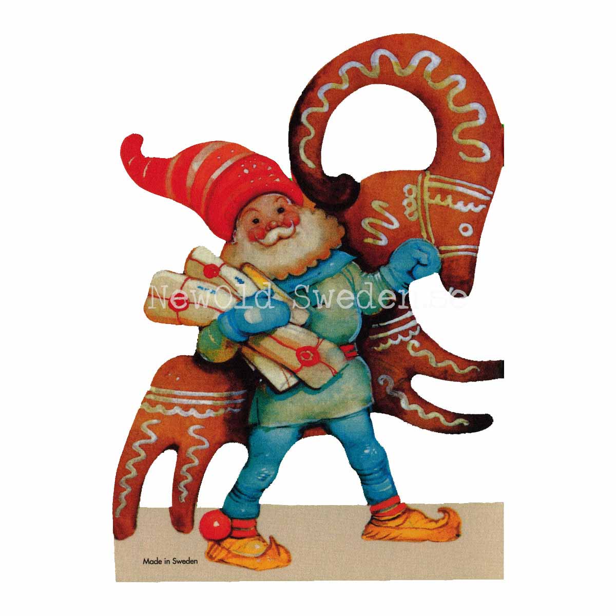 Pappersrad Tomte och Pepparkaksbock 7 x 34 cm - R05 - 3