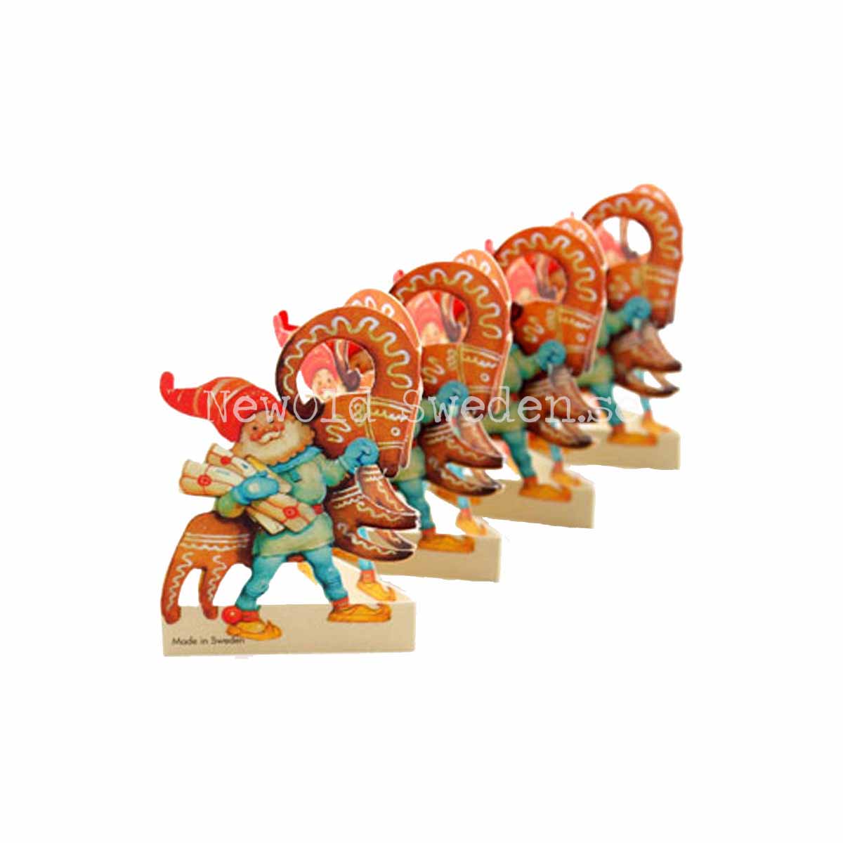 Pappersrad Tomte och Pepparkaksbock 7 x 34 cm - R05 - 4