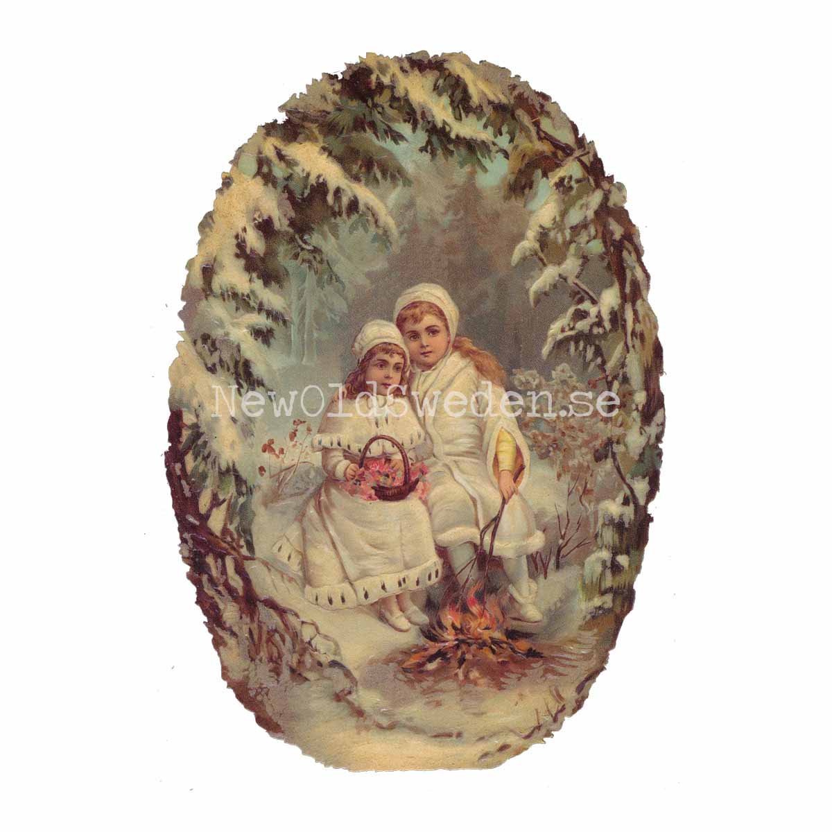 Snow Children 11.5x16.5 cm - Bokmärke © Ernst Freihoff 5047 - 3