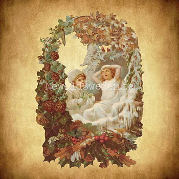 Snow Children 11.5x16 cm - Bokmärke © Ernst Freihoff 5048