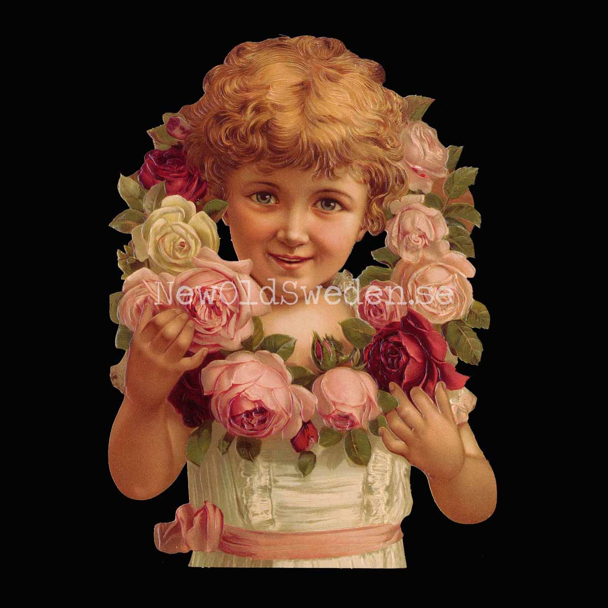 Boy with Floral Wreath 11x16.5 cm - Bokmärke © Ernst Freihoff 5056