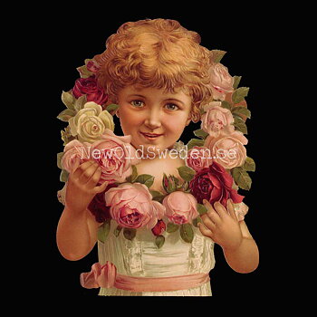 Boy with Floral Wreath 11x16.5 cm - Bokmärke © Ernst Freihoff 5056