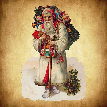 Father Christmas (white) 11x16 cm - Bokmärke © Ernst Freihoff 5067