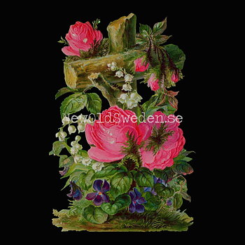 Cross with Roses 10x16 cm - Bokmärke © Ernst Freihoff 5069