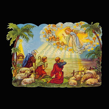 Annunciation to the shepherds 18x11 cm - Bokmärke © Ernst Freihoff 5073