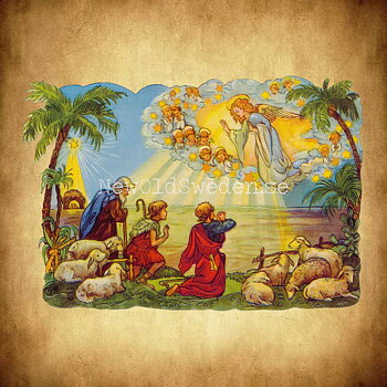Annunciation to the shepherds 18x11 cm - Bokmärke © Ernst Freihoff 5073