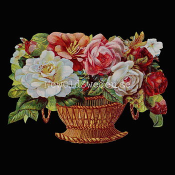 Basket with Dahlia 16x11.5 cm - Bokmärke © Ernst Freihoff 5077