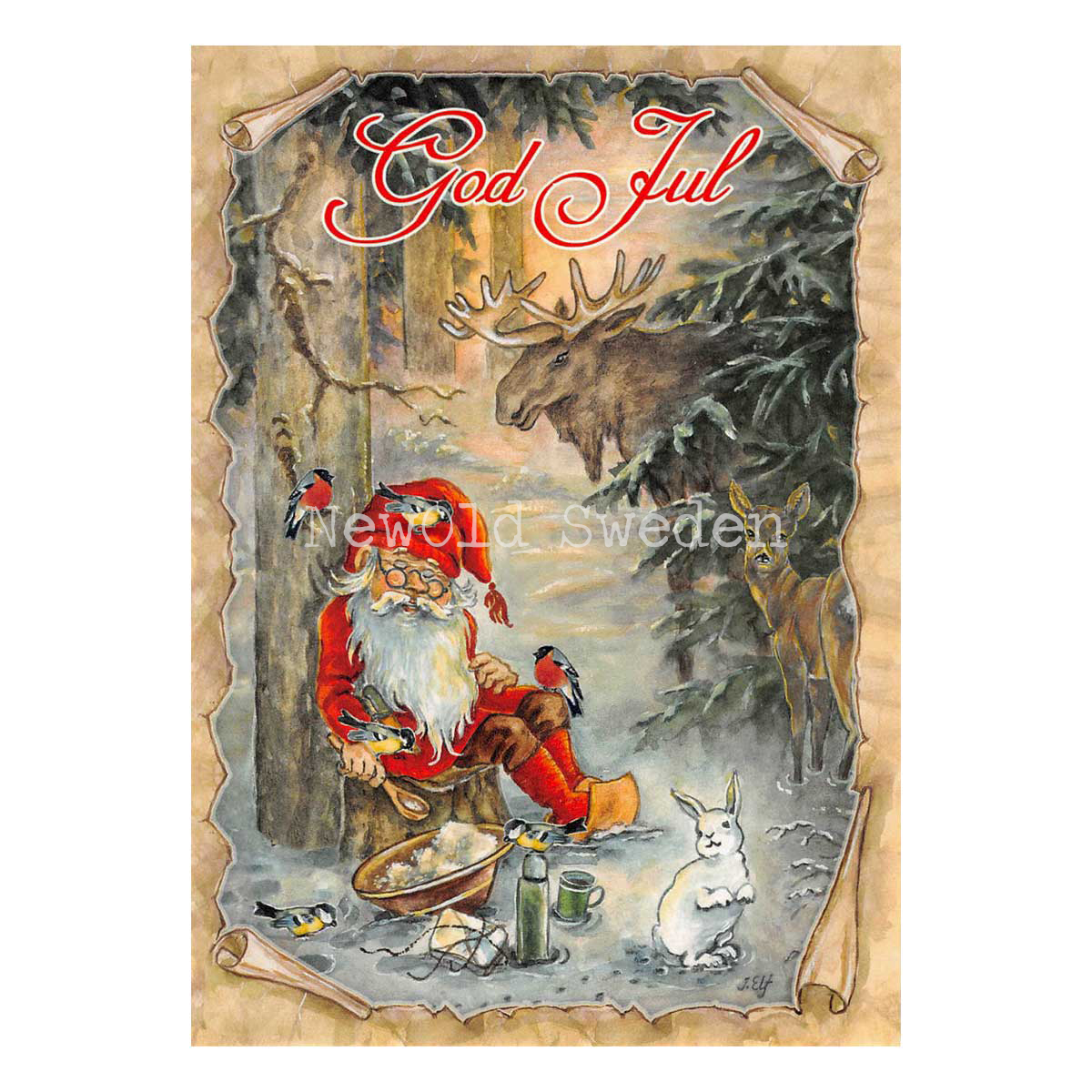 Frukost med några vänner - God Jul - Ingrid Elf - 1016 - 4