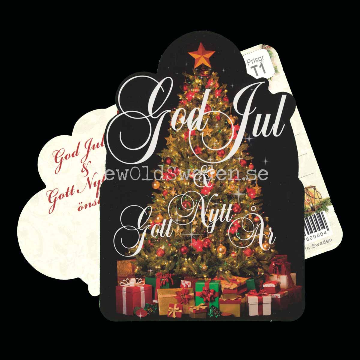 Julkort God Jul & Gott Nytt År - 1000 - 2