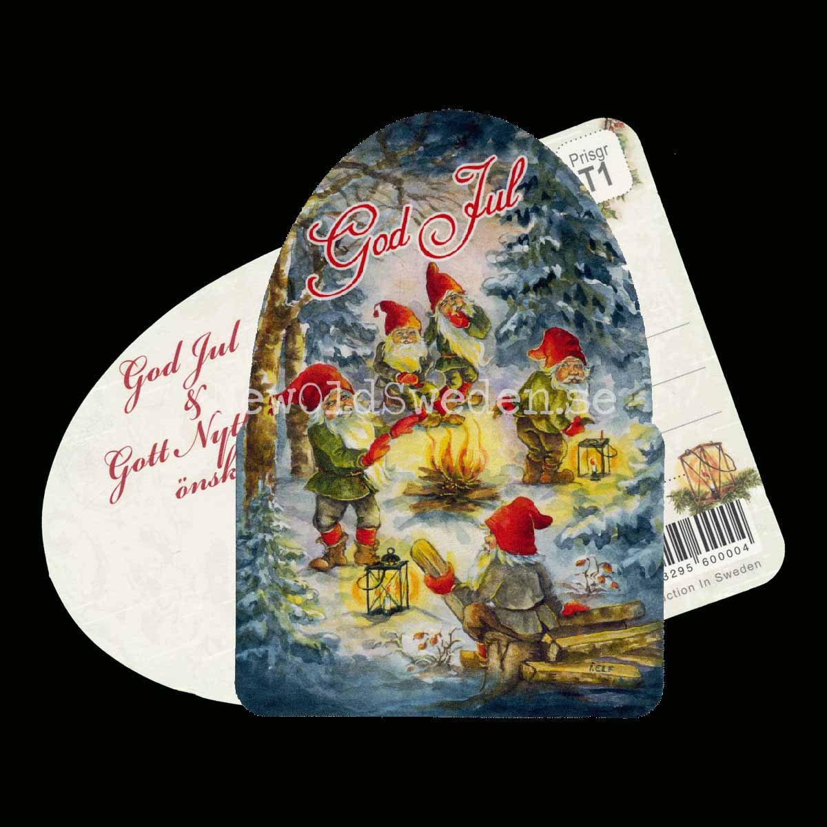 Julkort En värmande brasa Ingrid Elf - 1000 - 2