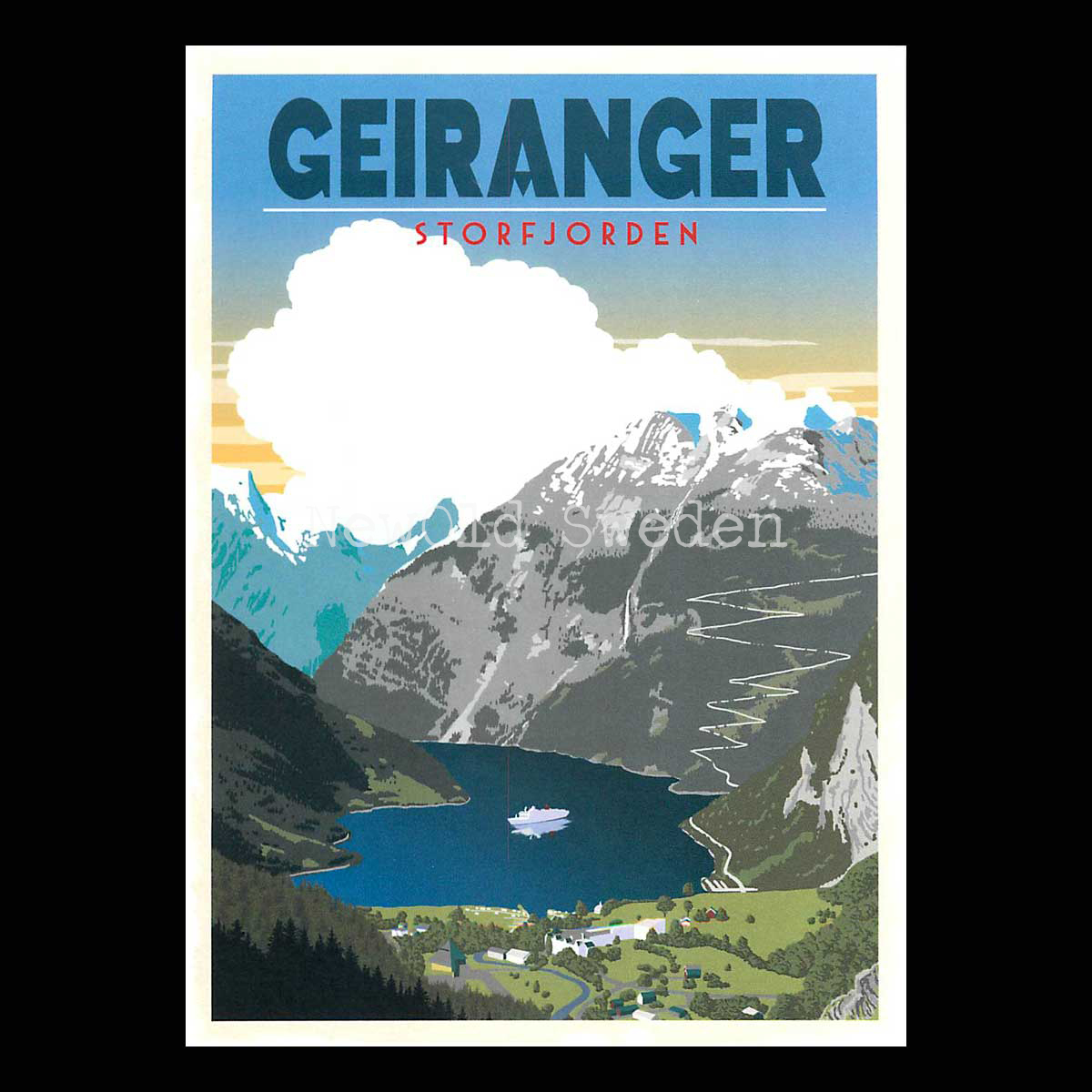 GEIRANGER STORFJORDEN NORGE - Vykort 13 x 18 cm - ThomasO - 551