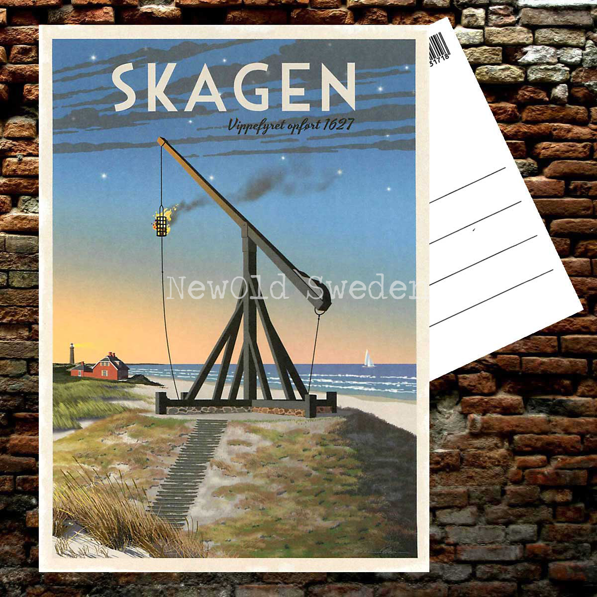SKAGEN VIPPEFYRET ANNO - Vykort 13 x 18 cm - ThomasO - 550 - 2