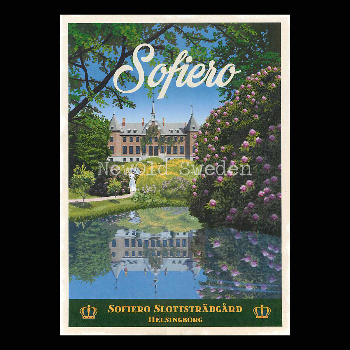 SOFIERO SLOTTSTRÄDGÅRD - Vykort 13 x 18 cm - ThomasO - 552