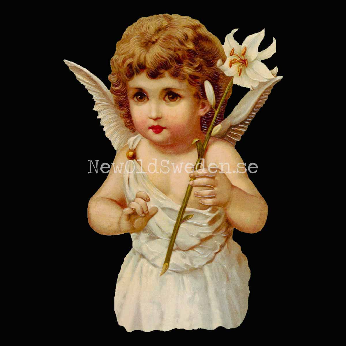 Angel with Lily 11x16.5 cm - Bokmärke © Ernst Freihoff 5100