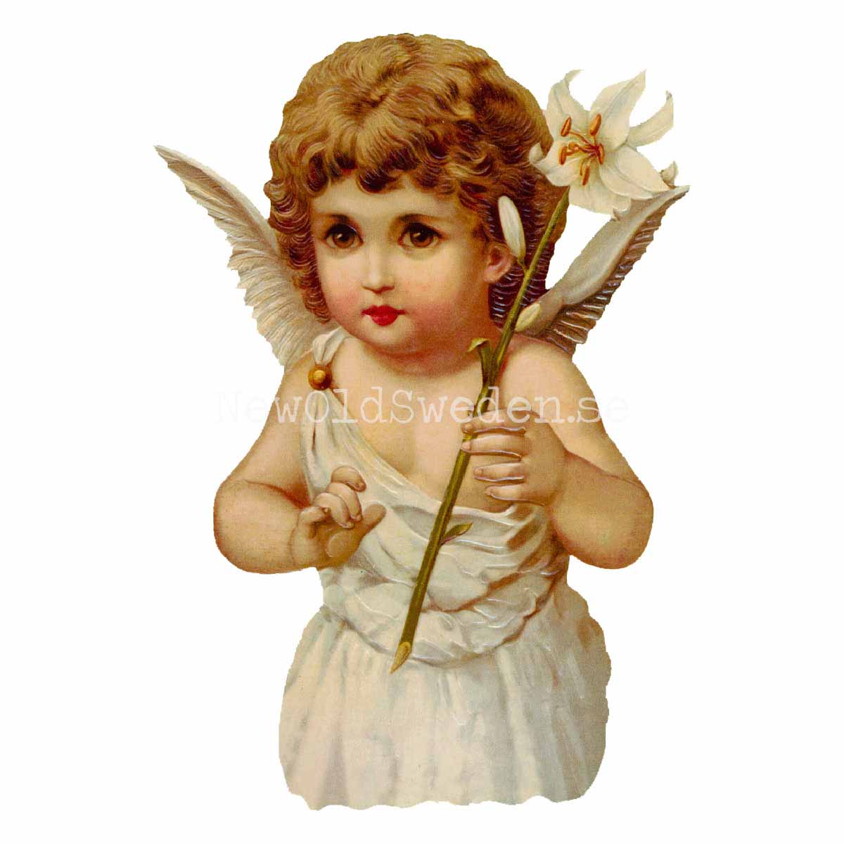 Angel with Lily 11x16.5 cm - Bokmärke © Ernst Freihoff 5100 - 3