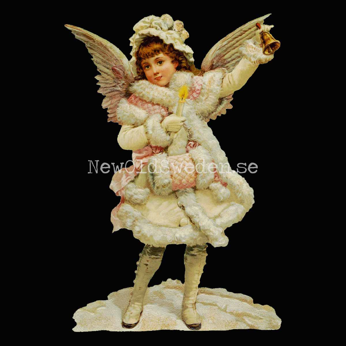 Snowangel with Bell 11x16.5 cm - Bokmärke © Ernst Freihoff 5107