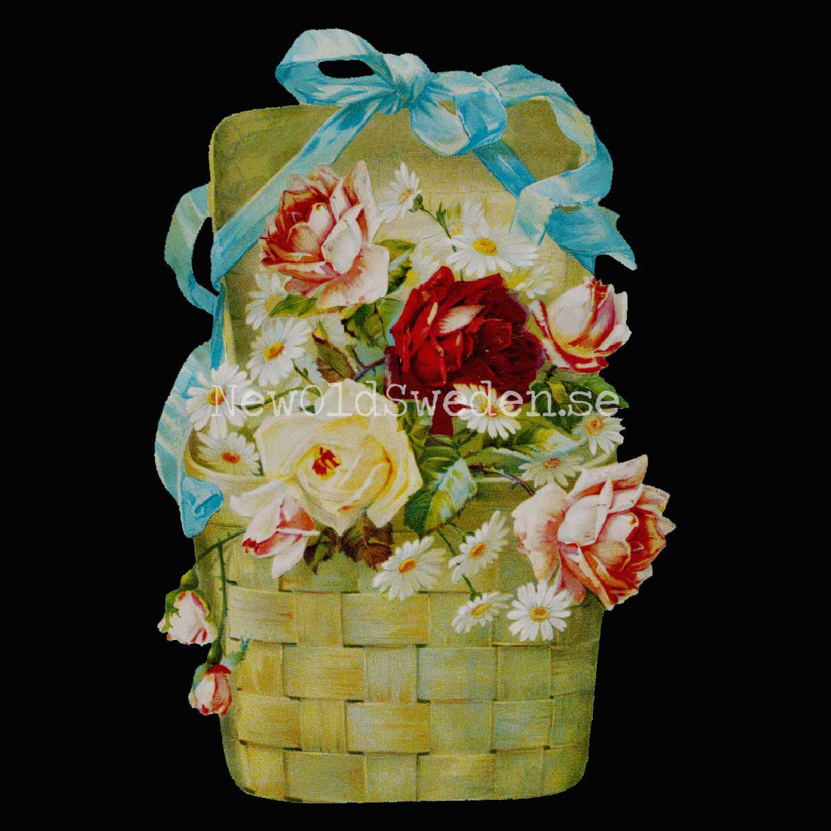 Basket with Flowers 11x16.5 cm - Bokmärke © Ernst Freihoff 5115