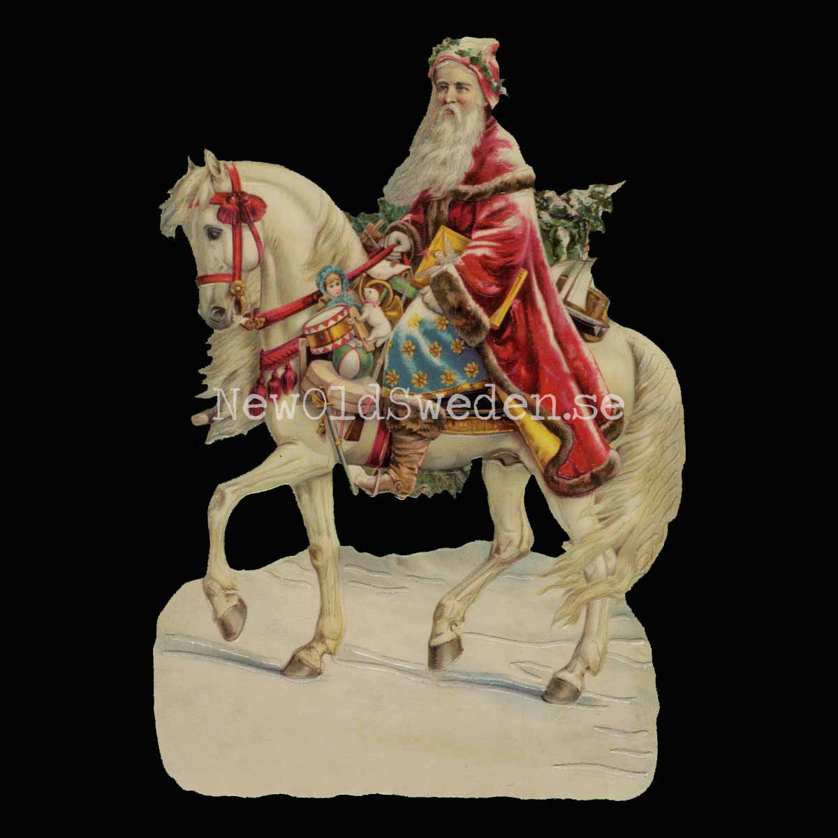 Father Christmas on Horse 11x16.5 cm - Bokmärke © Ernst Freihoff 5124
