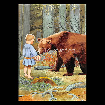 Mors lilla Olle - Elsa Beskow - Vykort A6 - 620