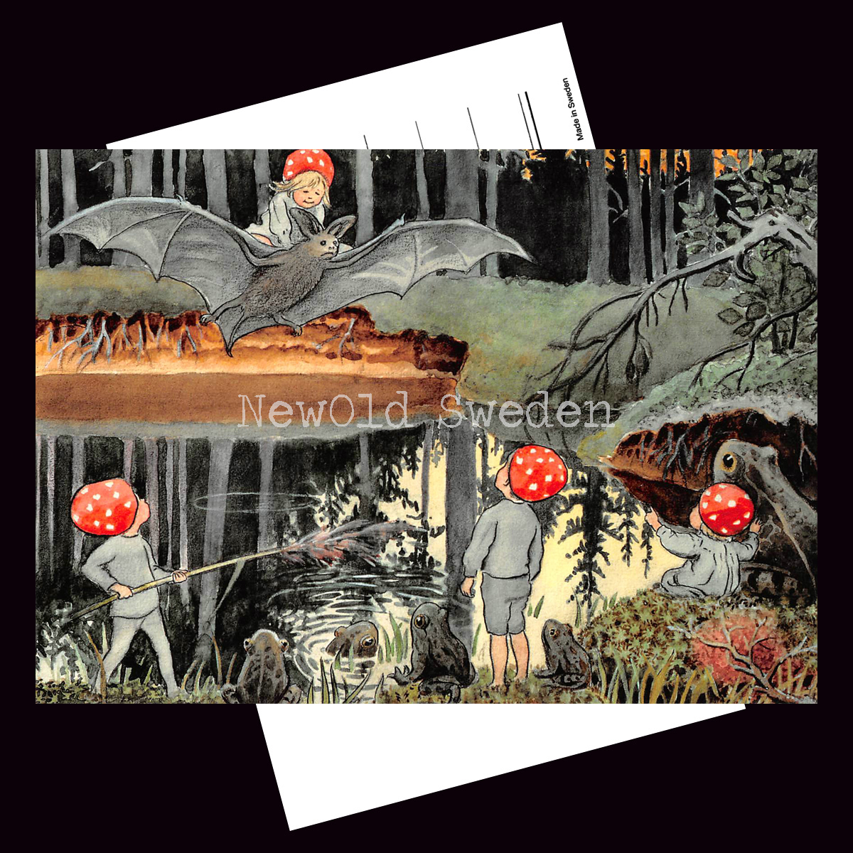 Tomtebobarnen tjärnen 1910 - Elsa Beskow - 700 - 2