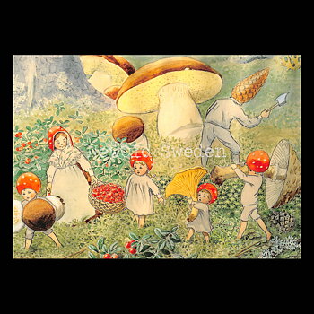 Tomtebobarnen svampar 1910 - Elsa Beskow - 700