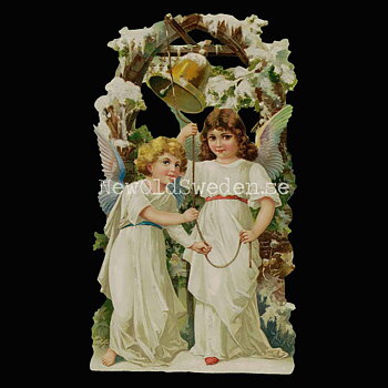 Angels ringing a Bell 9x16.5 cm - Bokmärke © Ernst Freihoff 5128