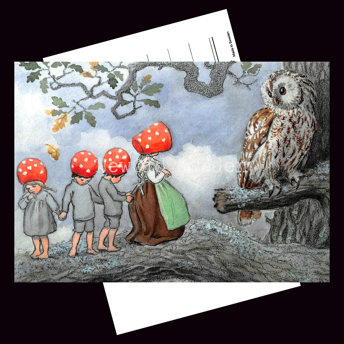 Tomtebobarnen uggla 1910 - Elsa Beskow - 700 - 2