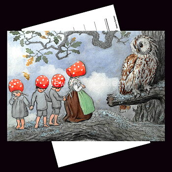 Tomtebobarnen uggla 1910 - Elsa Beskow - 700