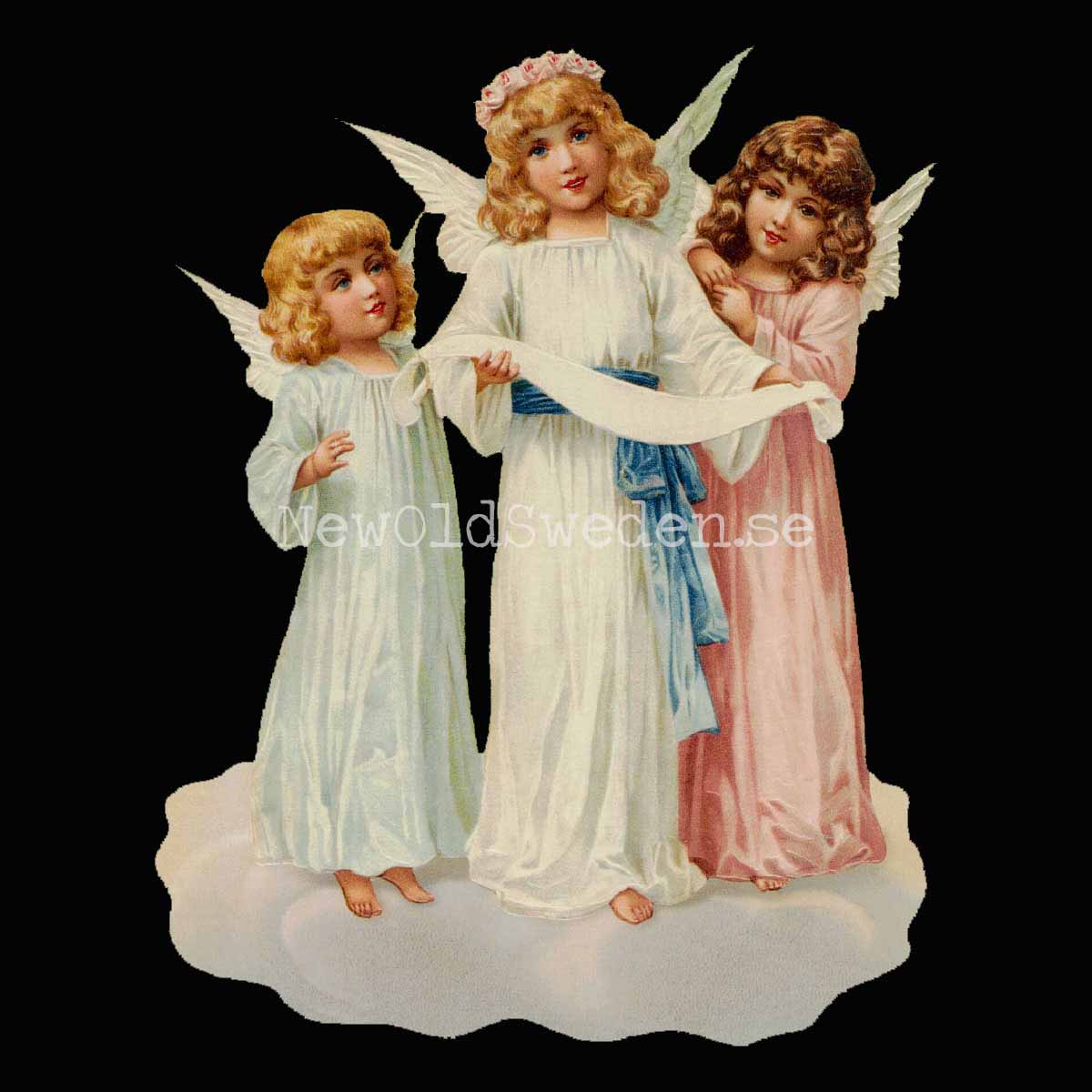 Three Singing Angels 11.5x14.5 cm - Bokmärke © Ernst Freihoff 5132