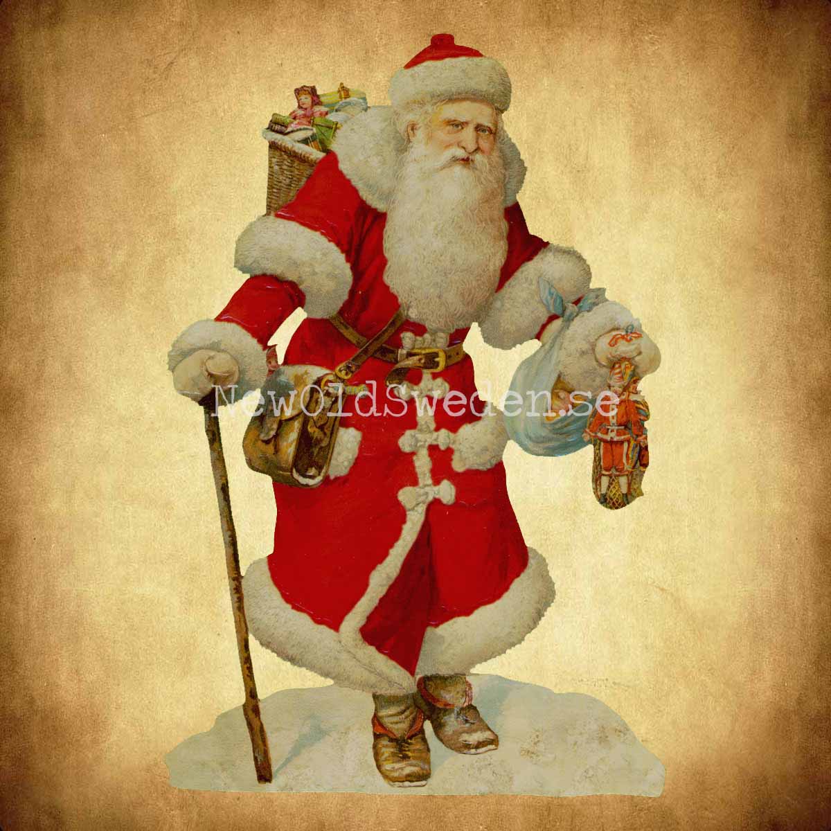 Father Christmas (red) 10.5x16.5 cm - Bokmärke © Ernst Freihoff 5138 - 2