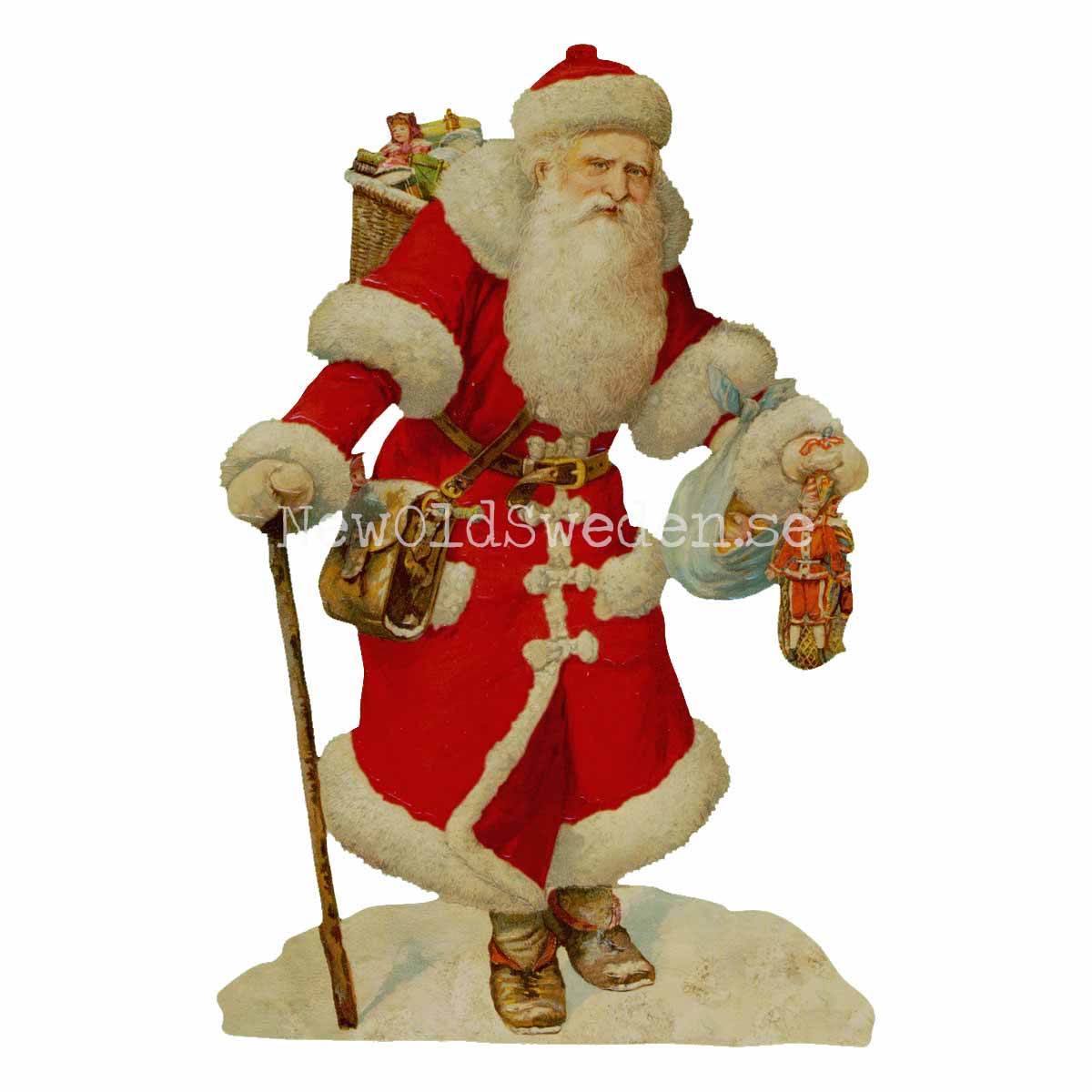 Father Christmas (red) 10.5x16.5 cm - Bokmärke © Ernst Freihoff 5138 - 3