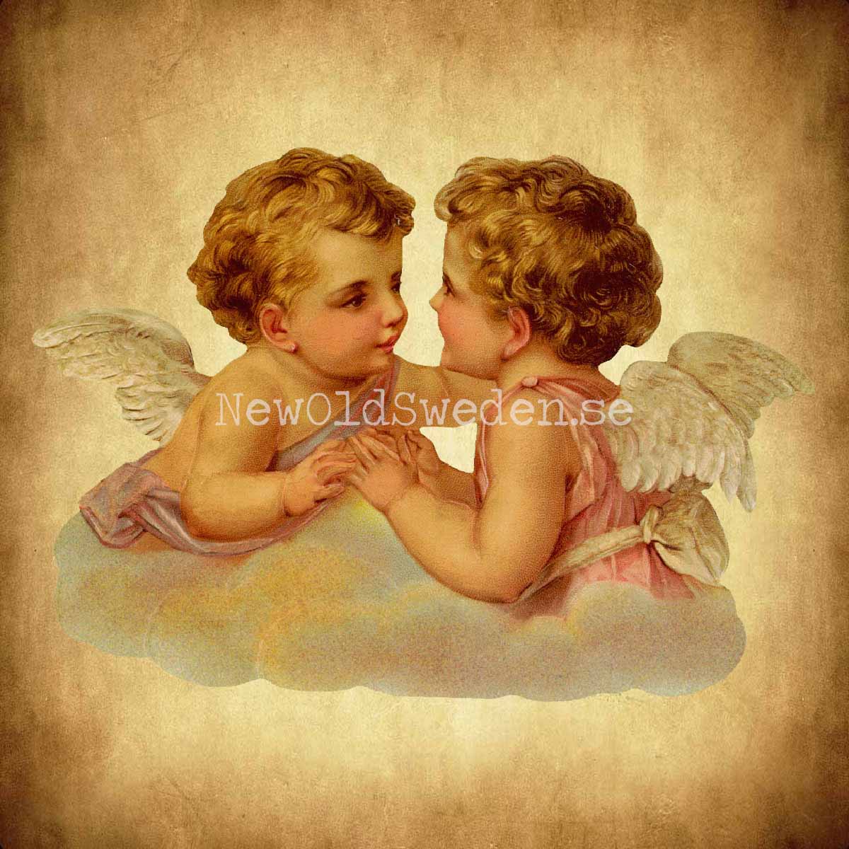 Two Angels 16.5x11 cm - Bokmärke © Ernst Freihoff 5152 - 2