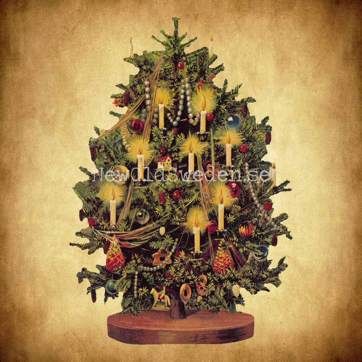 Christmas Tree 11x16.5 cm - Bokmärke © Ernst Freihoff 5156 - 2