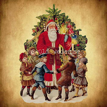 Santa Claus with Children 11.5x16.5 cm - Bokmärke © Ernst Freihoff 5161