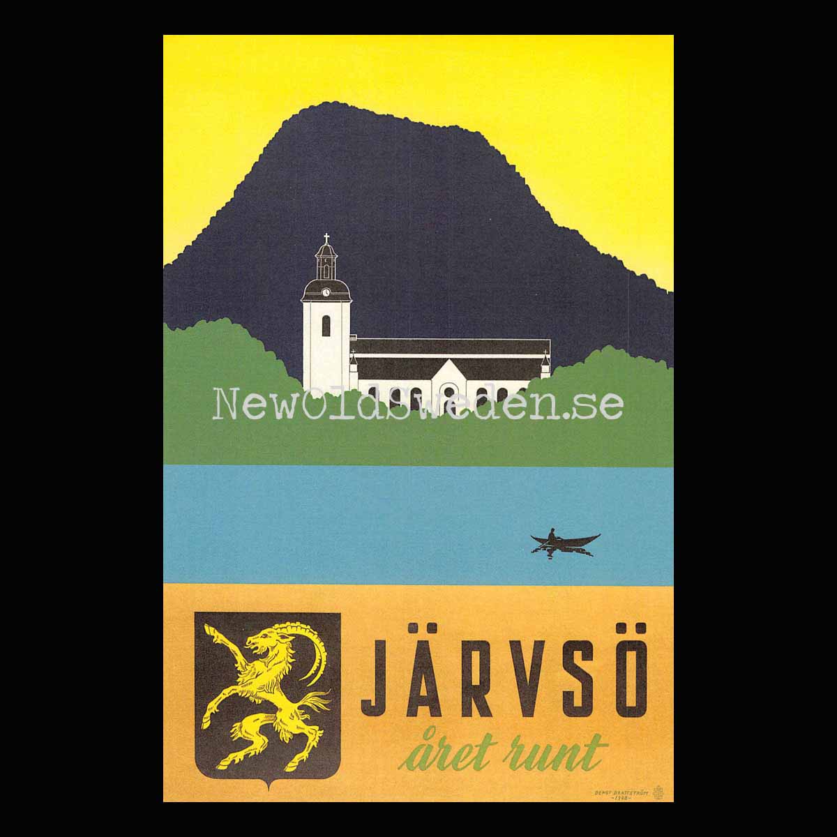 Järvsö - 1948 - Vykort 12 x 18 cm