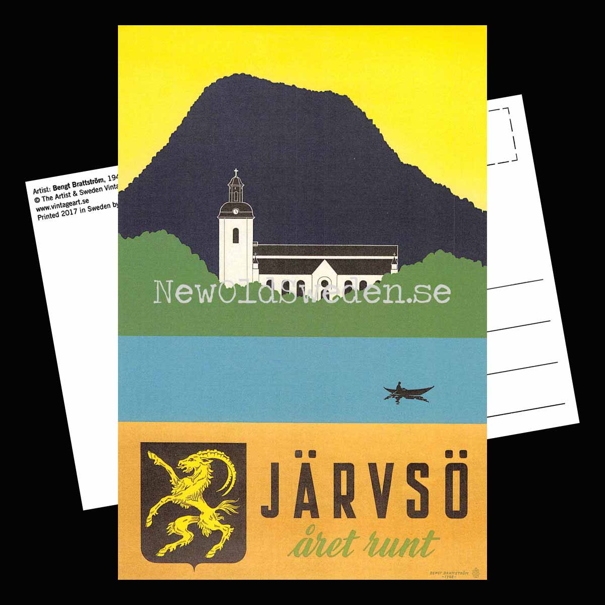 Järvsö - 1948 - Vykort 12 x 18 cm - 2
