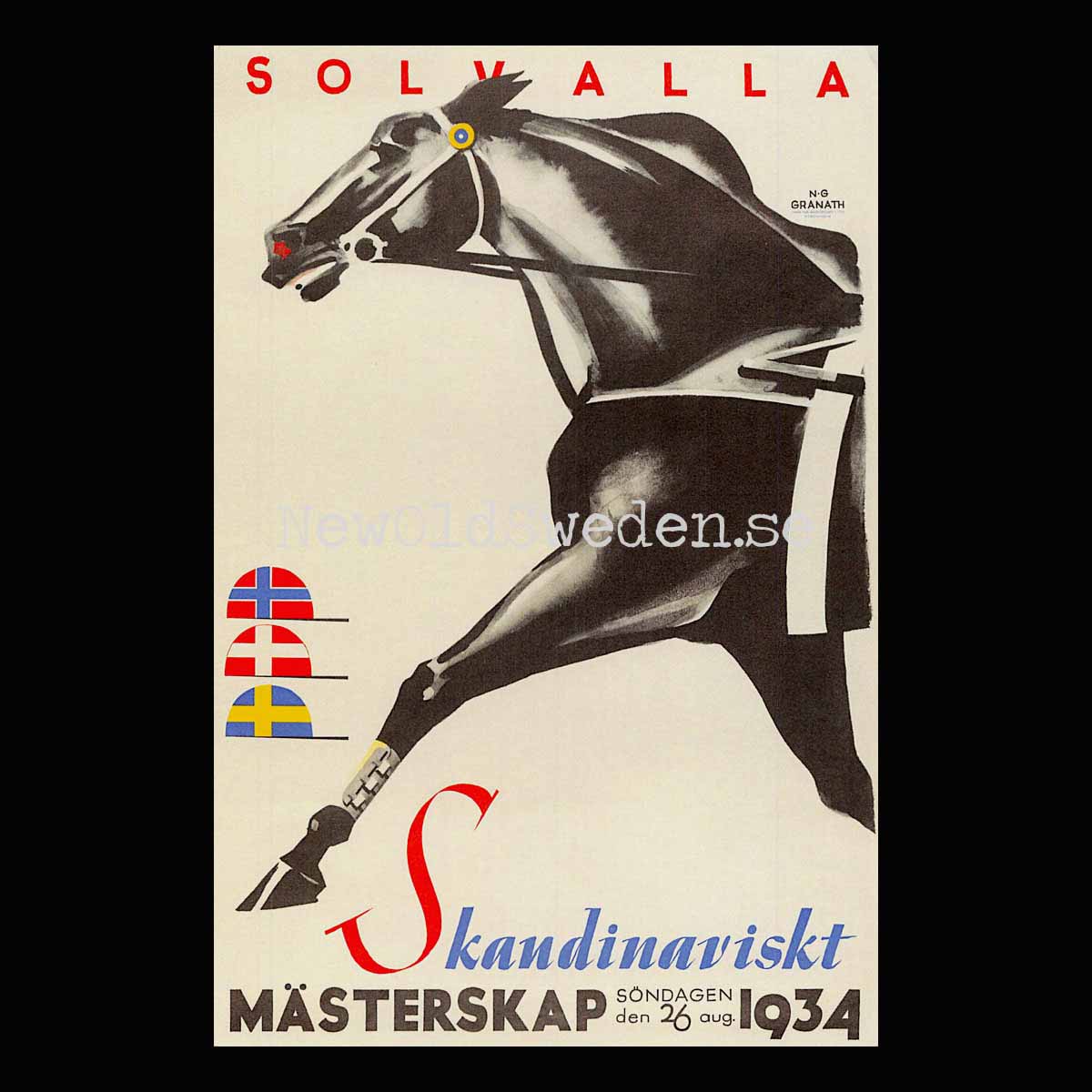 Solvalla -1934 - Vykort 12 x 18 cm