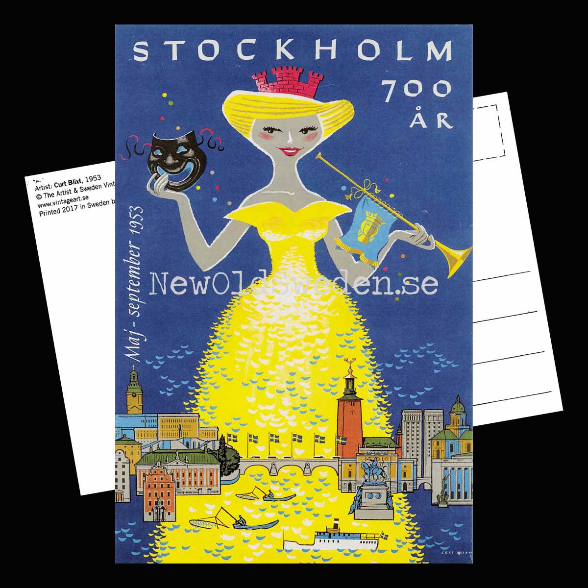 Stockholm 700 år - 1953 - Vykort 12 x 18 cm - 2